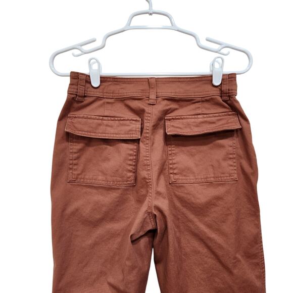 A New Day High-Rise Utility Ankle Pants Minimalist Stretch Rust Brown Size 4 - Picture 4 of 6